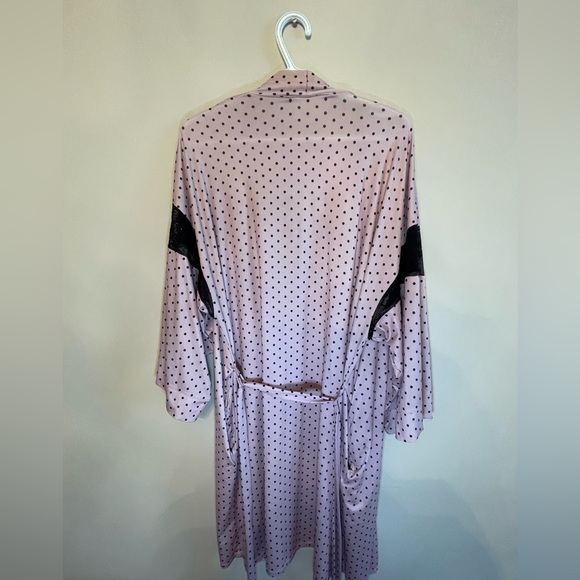 Satin Polka Dot Robe | Lilac | La Vie En Rose | S/M - Picture 2 of 3
